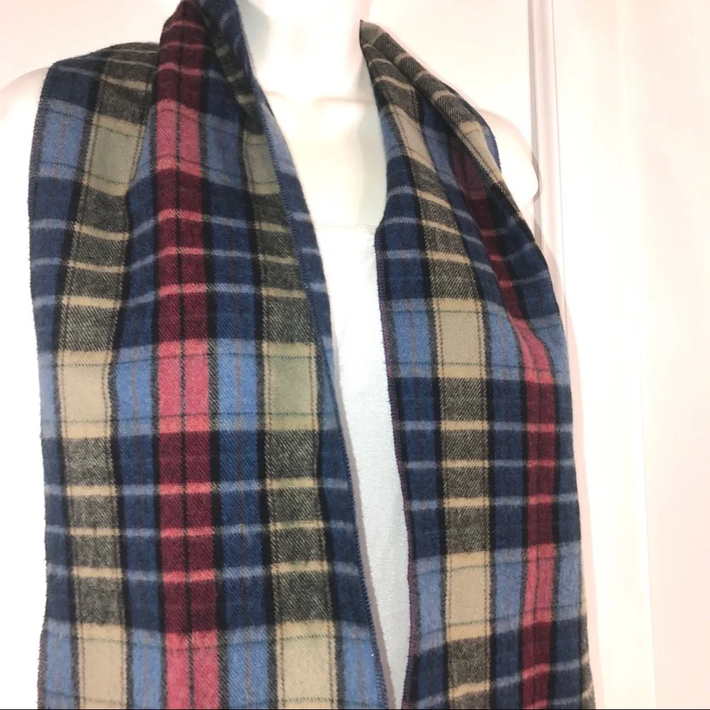 Vintage Plaid Warm Unisex Scarf